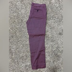 Laundry By Shelli Segal Pink and Navy Hexagon Pants
